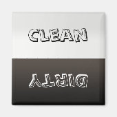 Dirty Clean Gepersonaliseerd wasmachine Magnet Magneet (Voorkant)