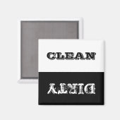 Dirty Clean Gepersonaliseerd wasmachine Magnet Magneet (Voorkant / Achterkant)