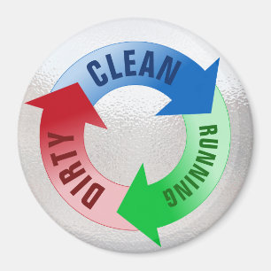 Dirty Clean Running Vaatwasser statusherinnering Magneet