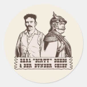 Dirty Deeds & Der Dunder Chief Ronde Sticker
