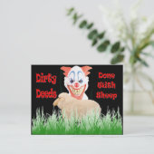 Dirty Deeds met Sheep Briefkaart (Staand voorkant)