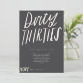 DIRTY DERTIES PARTY INVITE KAART (Staand voorkant)