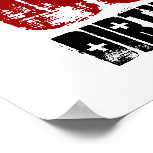 Dirty Derty 30 Birthday Party Poster Grunge Red (Hoek)