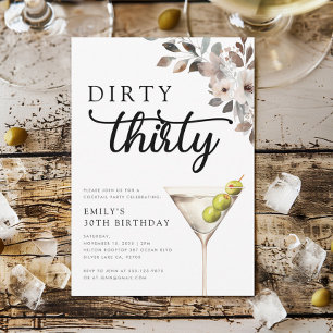 Dirty Derty 30th Birthday Party Kaart