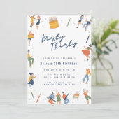 Dirty Derty 30th Birthday Party Kaart (Staand voorkant)