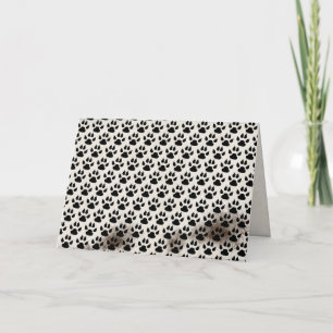 Dirty Dog Paw Prints Verjaardag Kaart