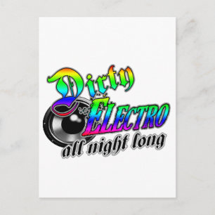 DIRTY ELECTRO All Night Long DJ Briefkaart