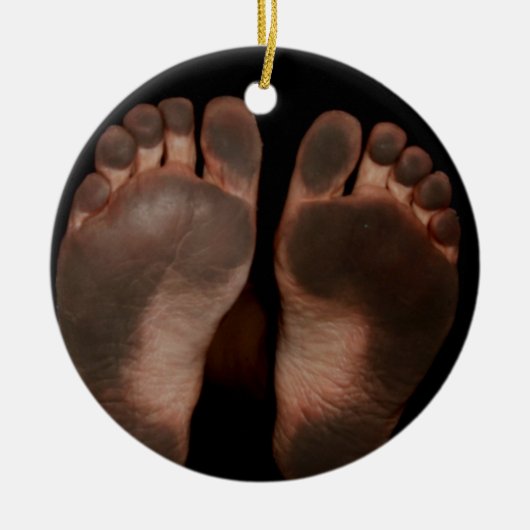 DIRTY FEET KERAMISCH ORNAMENT (Voorkant)