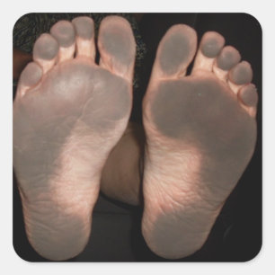 DIRTY FEET VIERKANTE STICKER