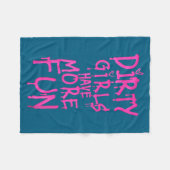 Dirty Girls Have More Fun Funny Quote  Fleece Deken (Voorkant (Horizontaal))