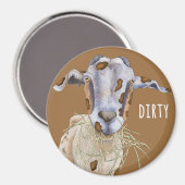 Dirty Goat Kitchen Dishwasher Magnet Magneet (Voorkant / Achterkant)