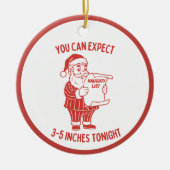 Dirty Joke Retro Style Naughty Santa Christmas Keramisch Ornament (Voorkant)