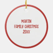 Dirty Joke Retro Style Naughty Santa Christmas Keramisch Ornament (Achterkant)