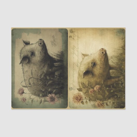 Dirty Little Pigs Tissuepapier (Voorkant)