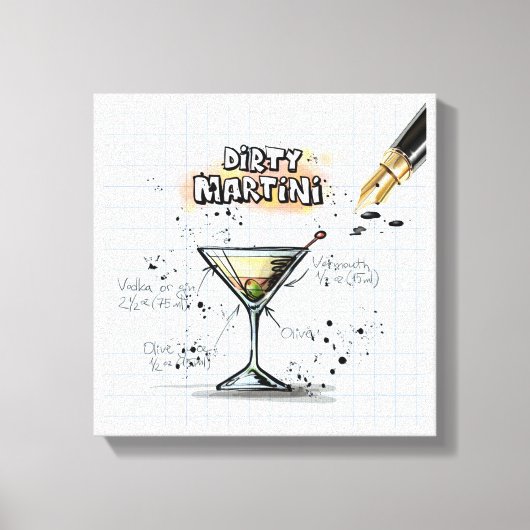 Dirty Martini Canvas Afdruk (Voorkant)