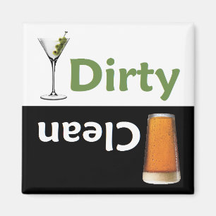 Dirty Martini Clean Dirty Dishwasher Magnet Magneet