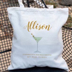Dirty Martini Cocktail Bachelorette Bridesmaid Tote Bag