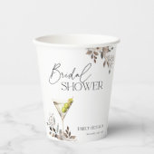 Dirty Martini Cocktail Bruiloftsfeest Papieren Bekers (Voorkant)