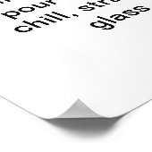 Dirty Martini Cocktail Recipe Art 18"x24" Poster (Hoek)