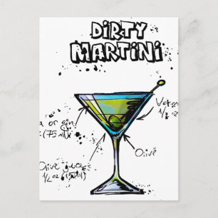 Dirty Martini Cocktail Recipe Briefkaart