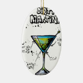 Dirty Martini Cocktail Recipe Keramisch Ornament (Rechts)