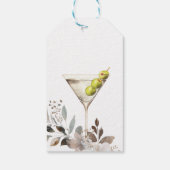 Dirty Martini Cocktail Verjaardagsfeestje Cadeaulabel (Achterkant)