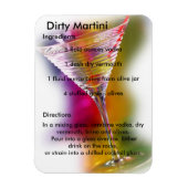 Dirty Martini Drink Recette Magnet (Vertical)