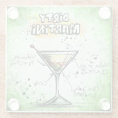 Dirty Martini Drink Recipe Glazen Onderzetter (Achterkant)