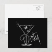 Dirty Martini - Gray Briefkaart (Voorkant / Achterkant)