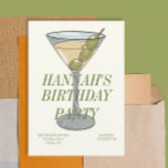 Dirty Martini Invitation d'anniversaire<br><div class="desc">Célébrez en style avec notre Watercolor Dirty Martini Invitation anniversaire, un design sophistiqué et artistique qui donne le ton pour une fête d'anniversaire chic et élégant. Dotée d'une aquarelle peinte à la main illustrant un martini sale classique, cette invitation respire le raffinement et le charme. Les teintes subtiles et les...</div>