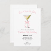 Dirty Martini Invitation d'anniversaire (Devant / Derrière)