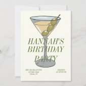 Dirty Martini Invitation d'anniversaire (Devant)