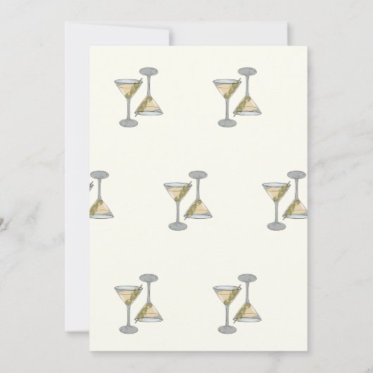 Dirty Martini Invitation d'anniversaire (Dos)