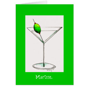 Dirty Martini Olive Cocktail Verre Cocktails Carte
