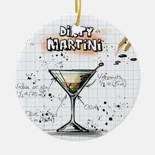 Dirty Martini Ornament Round (Voorkant)