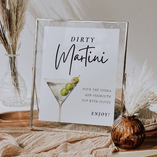Dirty Martini Signature Drink Poster