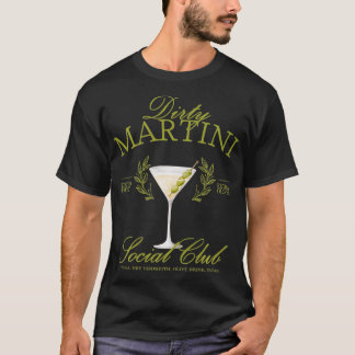 Dirty Martini Social Club Cocktail Meisjes Bachelo T-shirt