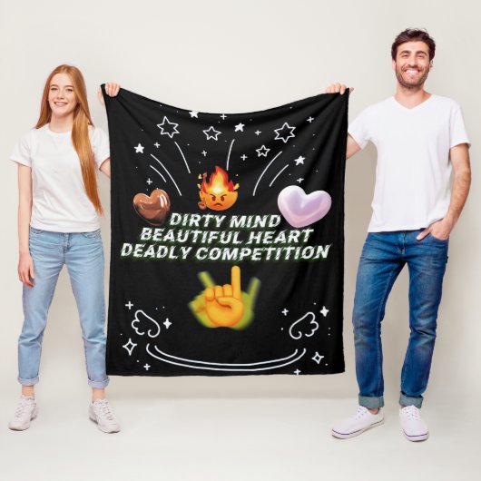 Dirty Mind Beautiful Heart Deadly Competition Fleece Deken (In situ)