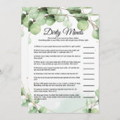 Dirty Minds Vrijgezellenfeest Game Kaarten (Voorkant / Achterkant)