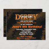 Dirty Mud Run Course Motocross Racing Invitation (Devant / Derrière)