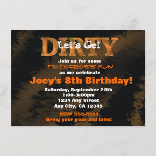 Dirty Mud run Race Motocross Racing Uitnodiging
