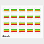 Dirty Rasta Stripes Vierkante Sticker (Vel)