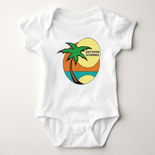 "Dirty Rotten Scoundrels" baby-koetenpak Romper (Voorkant)
