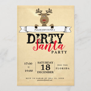 Dirty Santa kerstcadeau ruilen kantoor Kaart