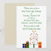 Dirty Santa Kerstuitnodiging Kaart (Voorkant / Achterkant)