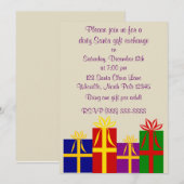 Dirty Santa Kerstuitnodiging Kaart (Voorkant / Achterkant)