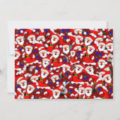Dirty Santa Red Suit Party en Santa Pattern Kaart (Achterkant)