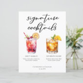 Dirty Shirley Bourbon Signature Cocktails Menu (Debout devant)