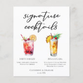 Dirty Shirley Piña Colada Signature Cocktails Menu (Voorkant)