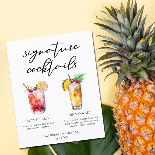 Dirty Shirley Piña Colada Signature Cocktails Menu